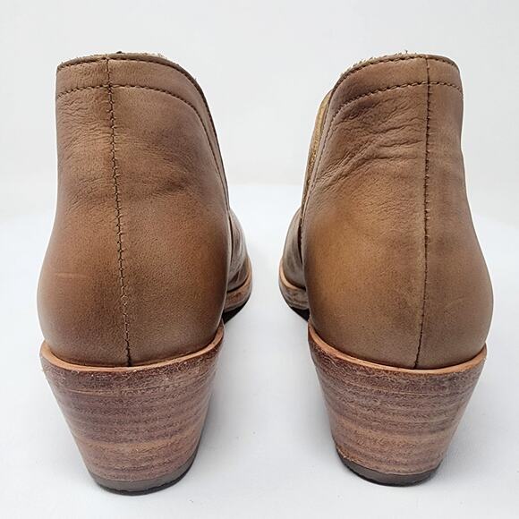 Nisolo Mia Everyday Ankle Boot Women 6.5M Almond Leather Stacked Heel Pull-on - Picture 7 of 13